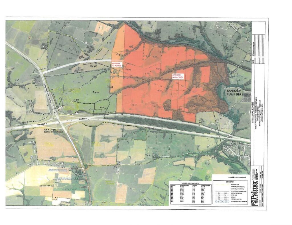 Rendering of 600 acre plat, optioned by City of Richmond